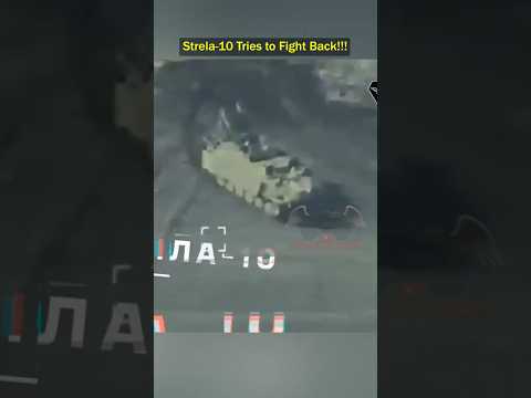 Strela-10 Fires Missiles at Drone, Then Gets Damaged