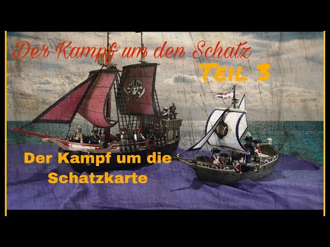 Der Kampf um den Schatz : Folge 3 | Der Kampf um die Schatzkarte | Playmobil Stopmotion Deutsch |