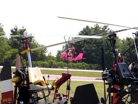 HoneyBee gyrocopter flying w Aero Lithium Lithium ion battery