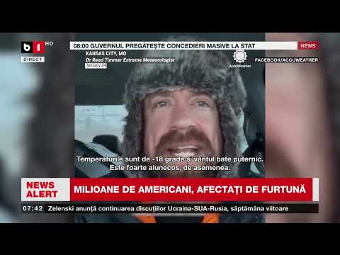 O FURTUNĂ MASIVĂ DE ZĂPADĂ LOVEȘTE AMERICA_Știri B1TV_25 ian. 2026