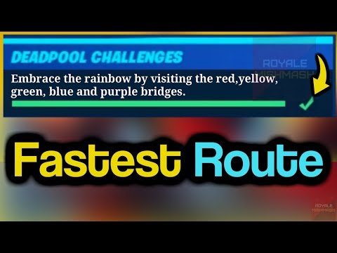 Embrace the rainbow by visiting the red, yellow, green, blue and purple steel bridges (Easy Guide)!