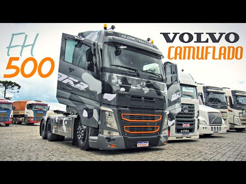 VOLVO FH 500 ''Camuflado'' - Encontro de Caminhões em Araucária - PR / Festa do Grupo G.P.T. - 2023