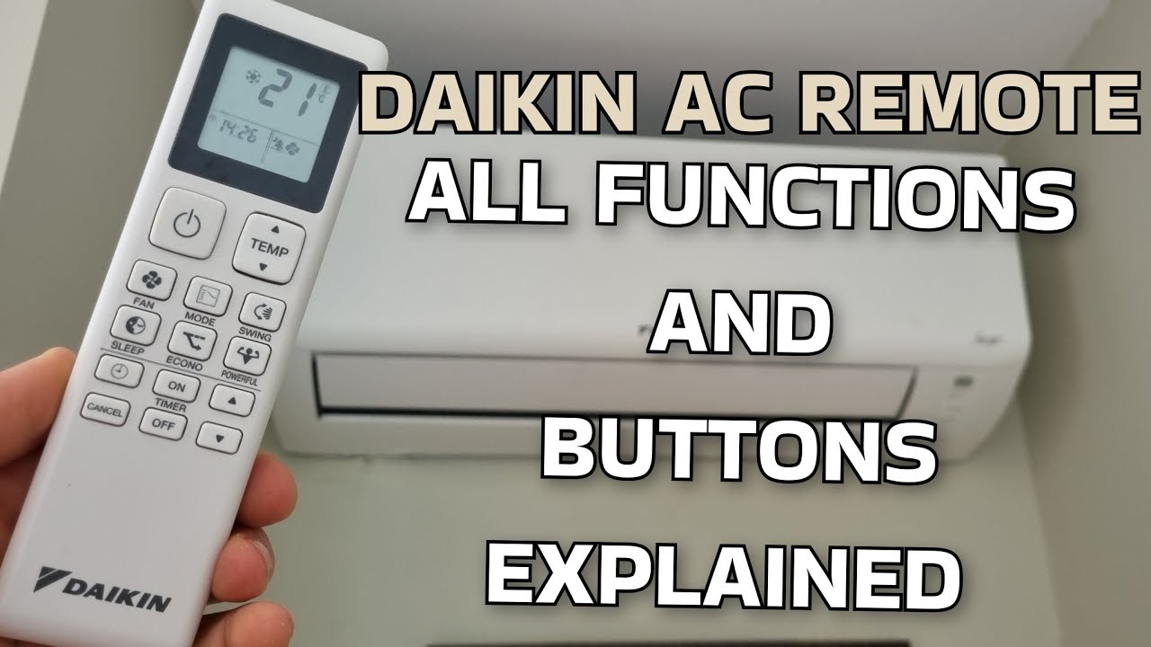 Daikin Remote Control All Functions and Buttons Explained