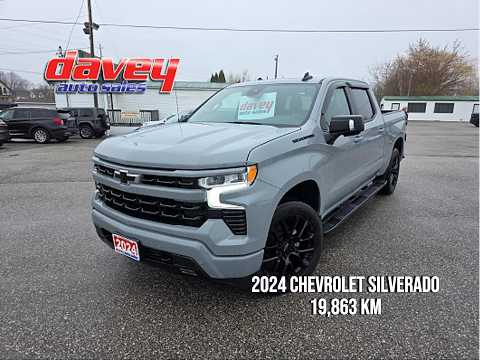 2024 Chevrolet Silverado 1500 Crew Cab Short Box 4-Wheel Drive RST in Gray for sale at Davey Auto Sales Oshawa South in Oshawa, ON