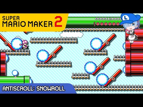 Antiscroll: Snowroll (8 years!) by Pinktops - COOL LEVEL IDEAS in SMM2 (60fps)