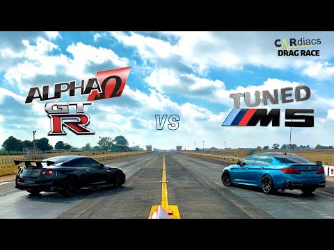 BMW M5 F90 (700HP) vs NISSAN GT-R R35 (800HP) DRAG RACE!!! *Tuned cars*