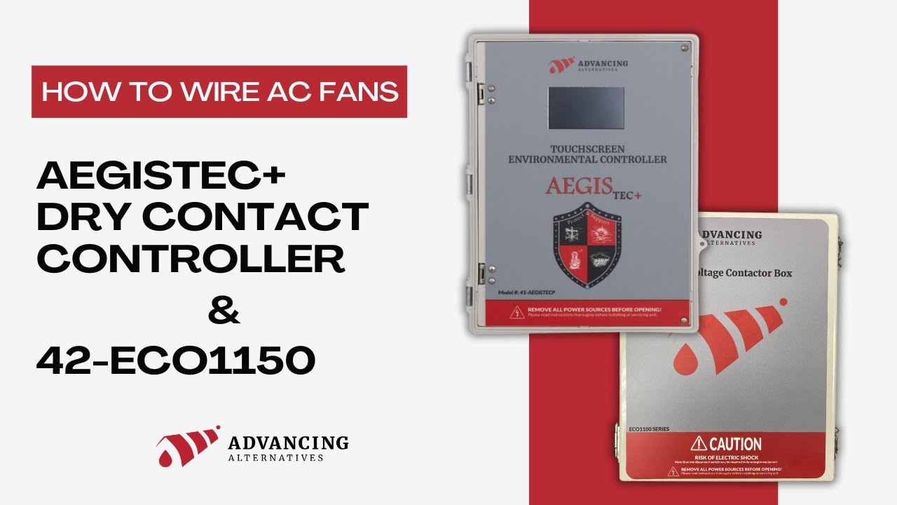 How To Wire AC Fans to an AegisTec+ Dry Contact Controller with a 42-ECO1150
