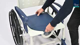 Toaletný a sprchovací vozík 3v1 SANI-TIM – pojazdný, do 120 kg