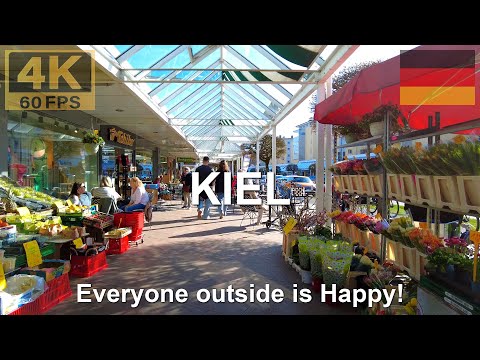 KIEL, Germany 🇩🇪 in 4K | 2025 | Relaxing Walk from Holtenauer to Central Station