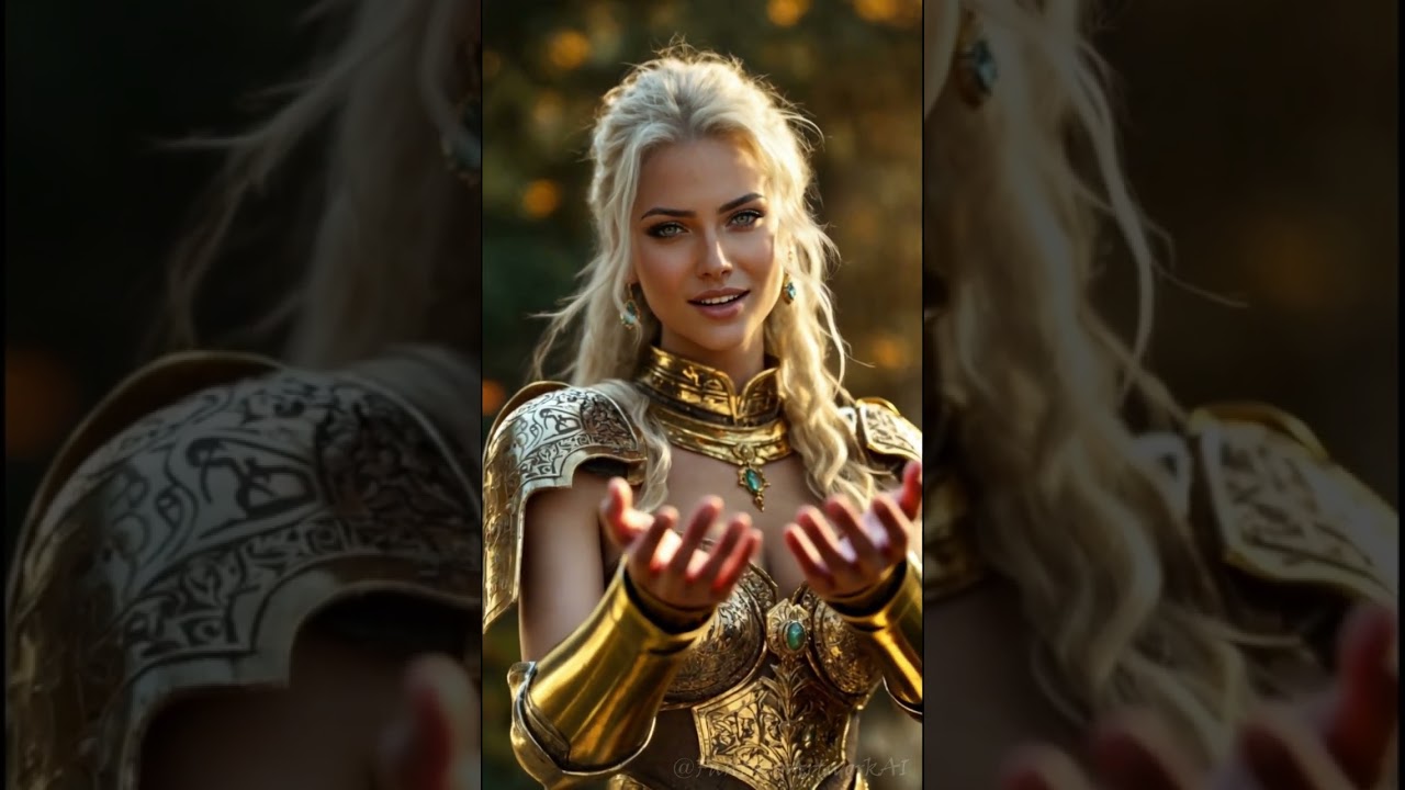 Golden-Eyed Warrior Queen | Fantasy AI Art