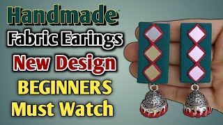 New Design in Fabric Earings...🤗#handmadejewelry #earrings #smallbussiness #fabricjewelry #diy