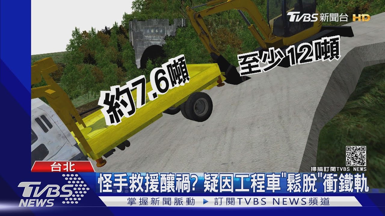 示意圖有玄機!傳「怪手」拉工程車 疑「鬆脫」釀太魯閣事故