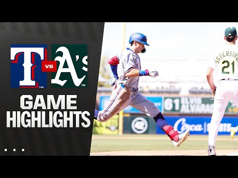 Rangers vs. Athletics Game Highlights (8/31/25) | MLB Highlights