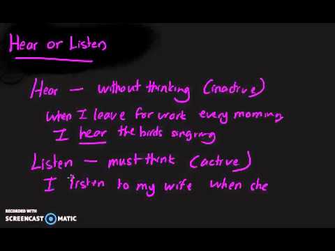 [English] Hear vs listen