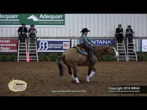 Dunitwithasmokingun ridden by Becca K Schaffhauser  - 2016 NRHA Futurity (Short Stirrup)