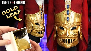 How to Make a Trench Crusade Cosplay Helmet using Gold Leaf ! Janissary 3D Printing Galactic Armory