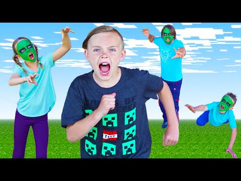 Minecraft Invasion! Race to Save Jack! Chase Game with the Fun Squad!