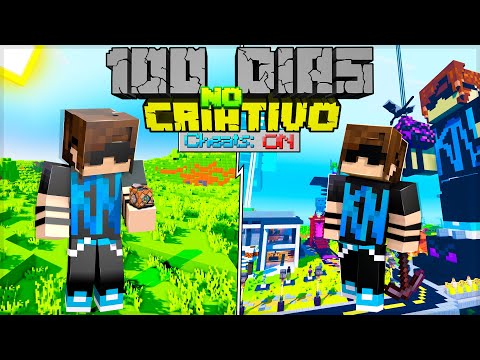 Eu sobrevivi 100 Dias sendo CRIATIVO no Minecraft Survival
