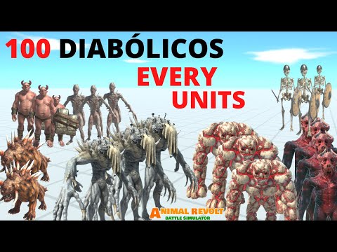 100 Diabólicos Every Units - Todas as Unidades -  Animal Revolt Battle Simulator