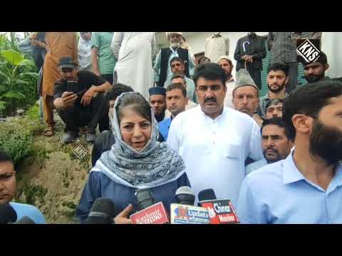 PDP President MehboobaMufti visited several flood-affected areas of Rajouri district, meeting victims and families affected by the recent flash floods and cloudburst.