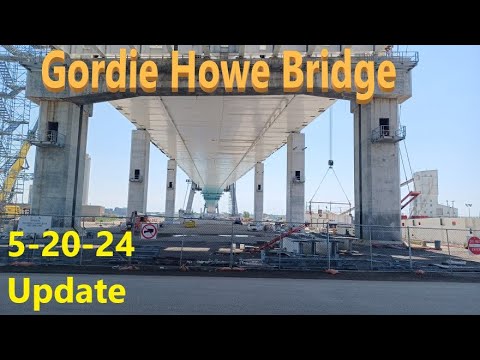 Gordie Howe Bridge: 5-20-24 Update. American Tower, Jefferson Beautification; Port of Entry Area.