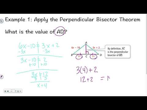 Geometry 5-1: Perpendicular and Angle Bisectors