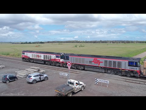 SCT 4PM9 Freight Train With Boxcars Recovered From Inverleigh Derailment  (16/11/2022) - PoathTV