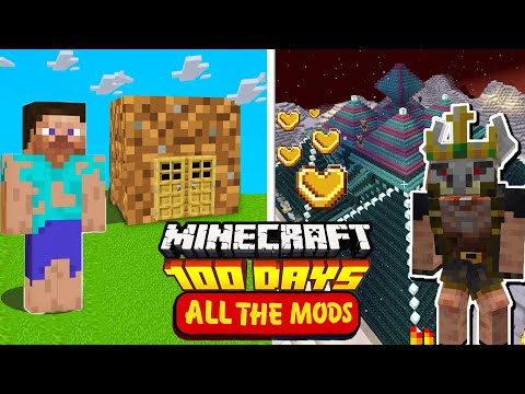 Insane 100 DAYS Hardcore Modded Minecraft!