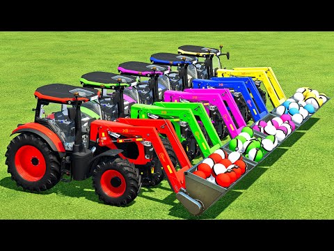 LOAD & TRANSPORT POKEBALLS WITH LANDINI TRACTORS & IVECO TRUCKS - Farming Simulator 22