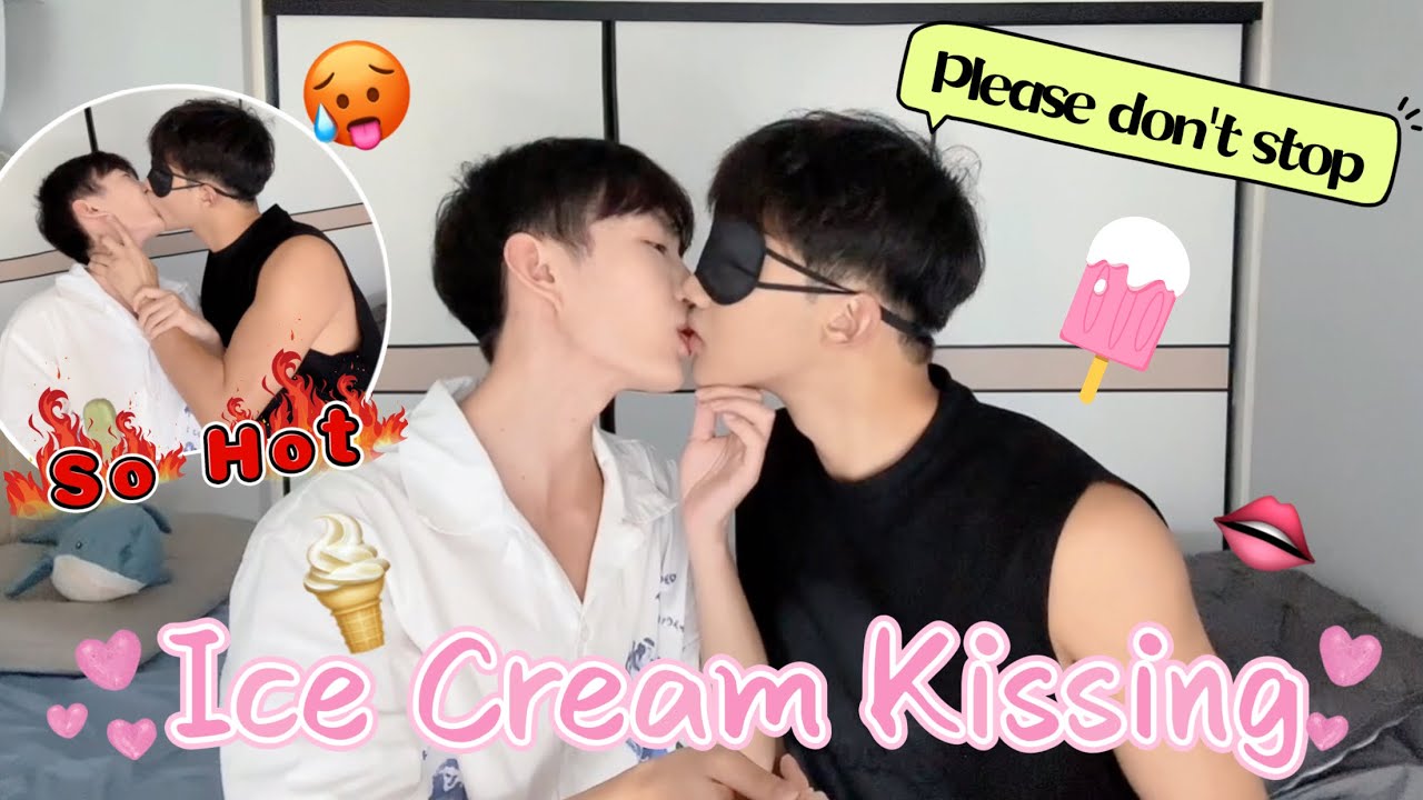 So Hot🔥 Couple Ice Cream Kissing Challenge🍦💋 Cute Gay Couple Hot Kiss Challenge 🥵