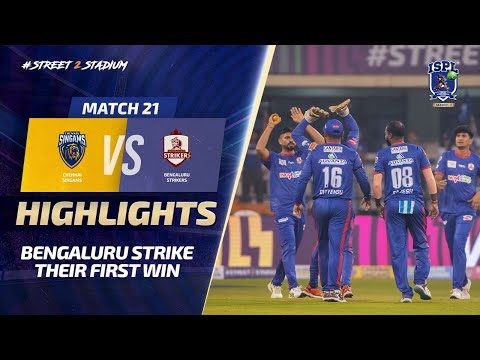 ISPL Season 3 - Match 21: Bengaluru Strikers stage a comeback defeating Chennai Singams.