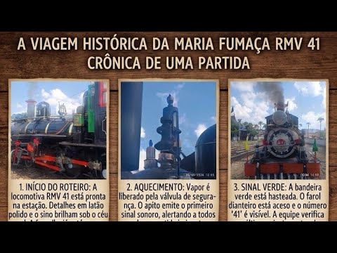 Partida da Composição da Maria Fumaça na Estação Ferroviária de São João Del Rei ( Antiga EFOM )