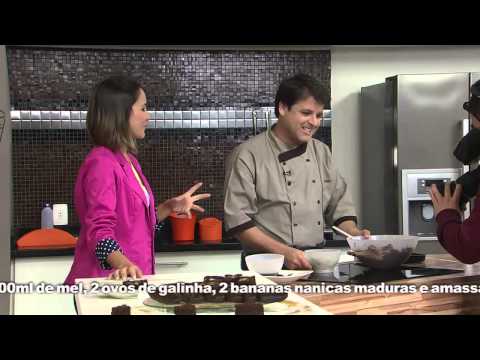 Receitas Bom Sabor 28/05/2013 - Bolo de banana com chocolate e mel