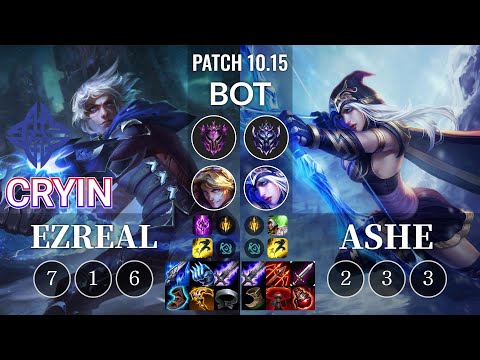 ES Cryin Ezreal vs Ashe Bot - KR Patch 10.15