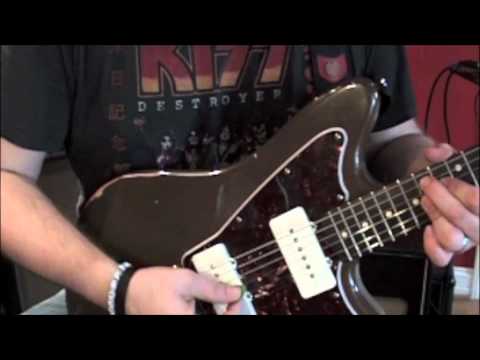 Kingbee Guitars Jazzmaster style guitar review with clean tone (Burriss Amp)