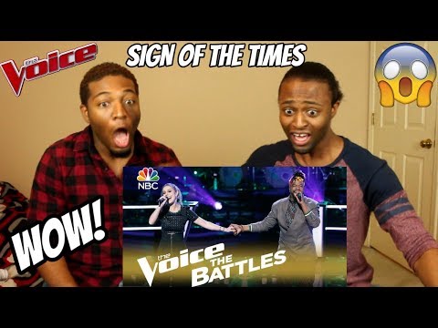 The Voice 2018 Battle - D.R. King vs. Jackie Foster: "Sign of the Times" (REACTION)