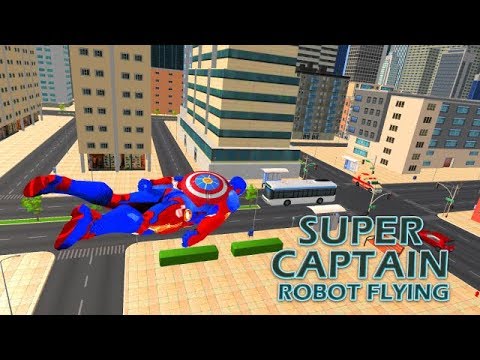 Super Captain Robot Flying: City Survival Mission Android Gameplay