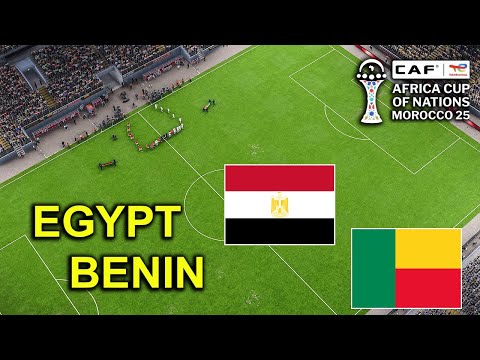EGYPT vs BENIN - 1/8 final Africa Cup of Nations 2025 - full football match all goals -eFootball PES