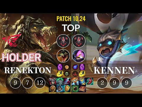 RW Holder Renekton vs Kennen Top - KR Patch 10.24