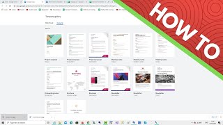 Google Docs Create Template - Howto