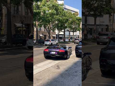 Loud Purple Lamborghini Murcielago in Beverly Hills #carspotting #lamborghini #murcielago #v12