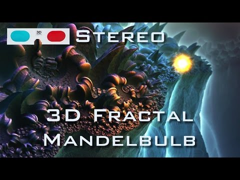 3D Fractal Abyss - Mandelbulb 3D anaglyph stereo fractal side-by-side HD 720p