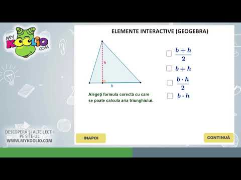 Lecție demo matematică, clasa a VI-a, Aria triunghiului
