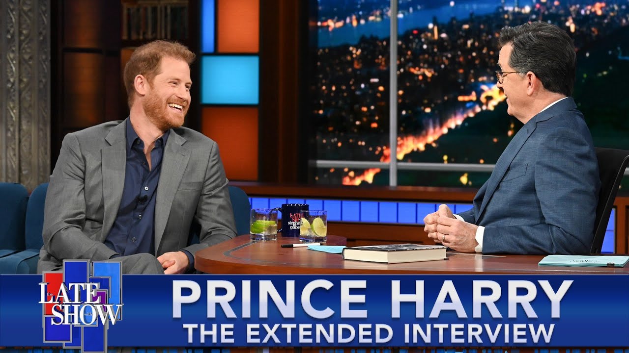 Prince Harry, The Duke of Sussex Talks #Spare with Stephen Colbert - EXTENDED INTERVIEW - YouTube