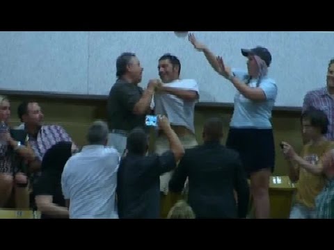 Trump supporter appears to hit protester at rally
