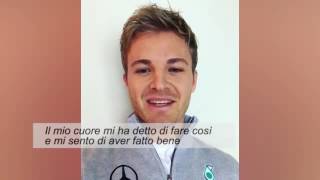 Nico Rosberg si ritira da neo campione del mondo