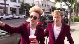WOW OH WOW! Irish singing twins Jedward, and their hair, are spotted in Beverly Hills!
