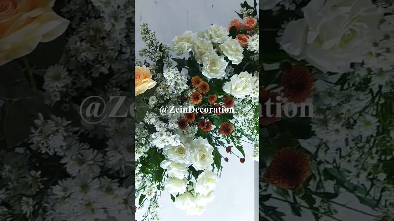 Belajar merangkai bunga | contoh rangkaian bunga Dekorasi Fresh + Artificial #wedding #shorts