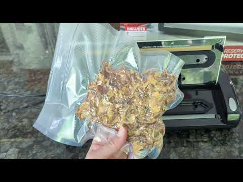 Vacuum Sealing Chanterelle mushrooms
