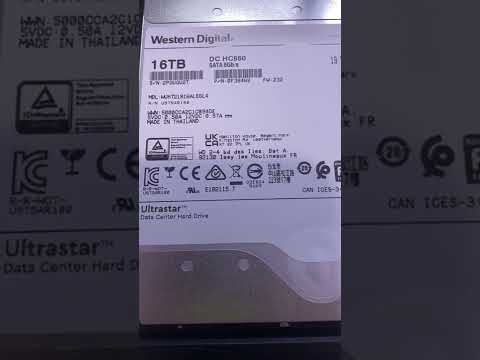 WD 16TB He Ultrastar Broken Hard Drive Sound